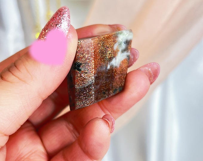 maroon burgundy red sunstone freeform (ff21)