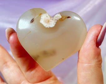 jelly flower agate heart