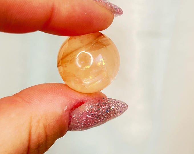 fire rose quartz mini sphere