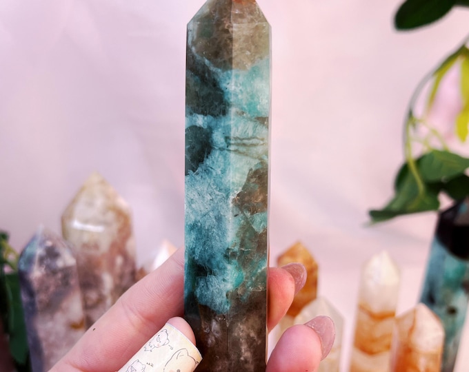 amazonite smoky quartz tower