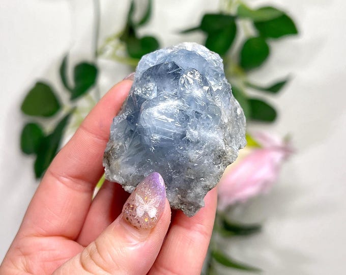 natural blue celestite cluster (c4) - sweet steal