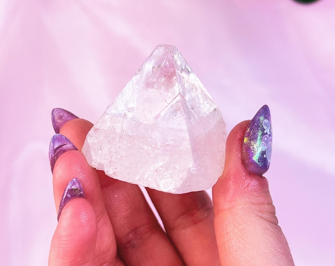 zeolite - raw apophyllite diamond  - natural crystal formation (6)