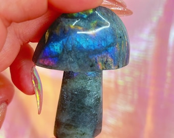 fairy forest labradorite mushie (dd)