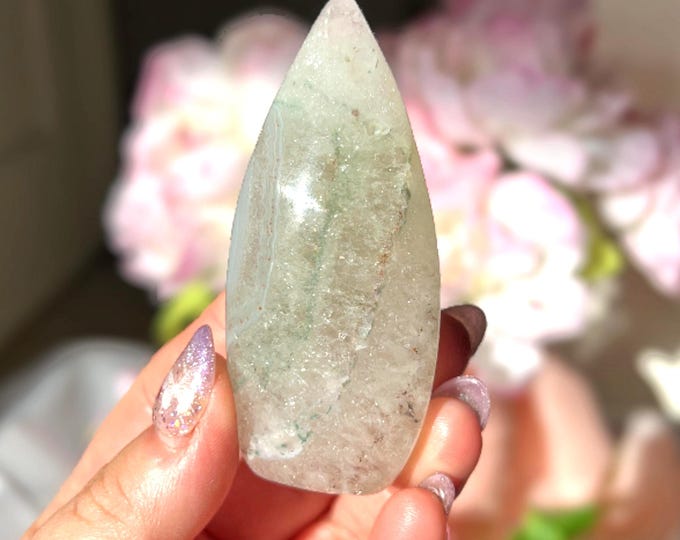 green amethyst agate flame (fl3)