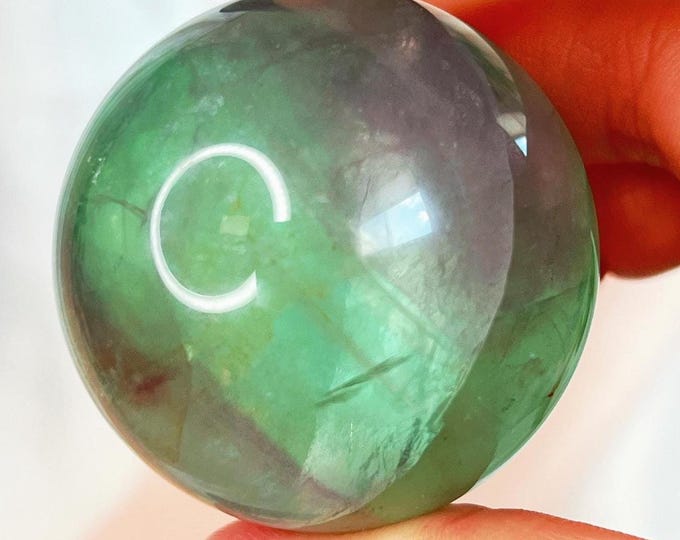 watermelon candy fluorite sphere