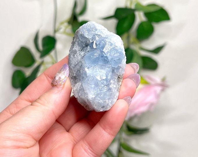 soft blue celestite cluster (c3)