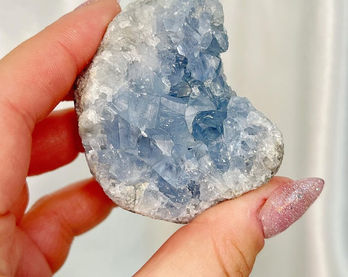 icy blue celestite cluster - (c1) - sweet steal