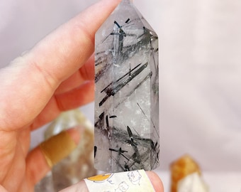 black tourmaline quartz tower