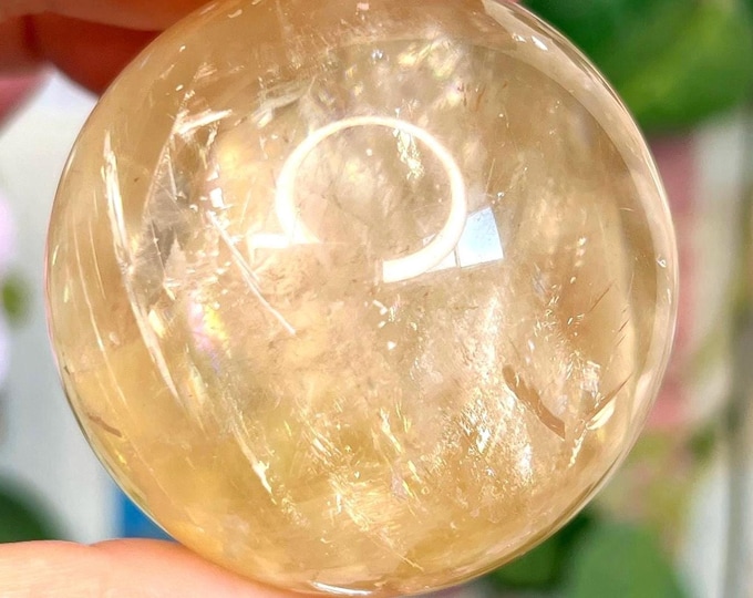 optical honey calcite sphere