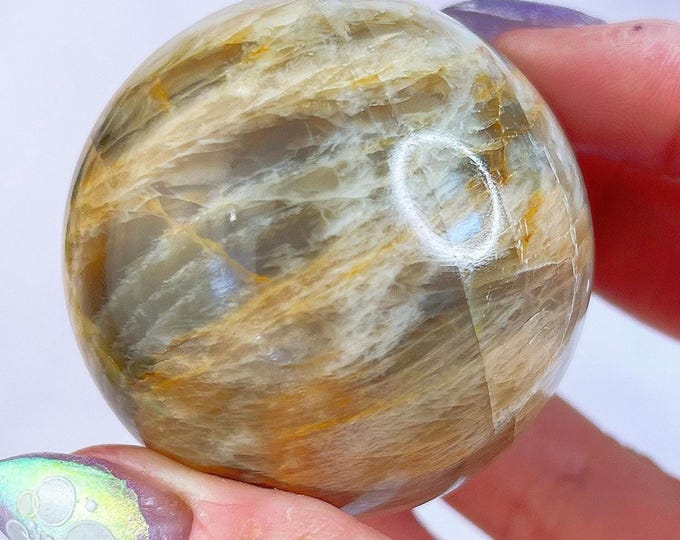 peach moonstone sphere