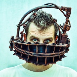 Full Scale Horror Movie Face Mask Prop, Cosplay, Costume, Disguise, Halloween, Decoration, Unisex Costume, Scary, Disturbing Trap, Accessory