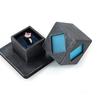 Star Wars Jedi Holocron Engagement Ring Box, Geeky Wedding Proposal , Unique Ring Box, Nerdy wedding idea, Custom, sci-fi wedding