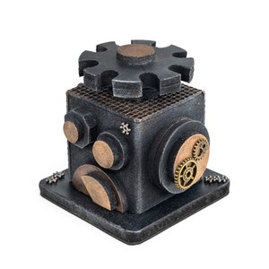 Steampunk Engagement Ring Box, Geeky Proposal, Unique Marriage Proposal Ring Box, Nerdy Engagement, Steampunk, Diesel Punk, Wedding Ideas