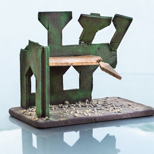 Futuristic Wargaming Building Piece, Battle Damaged, Futuristic, DnD, Ruined, Tabletop Gaming, Board Game, Game Pieces, War Games, RPG