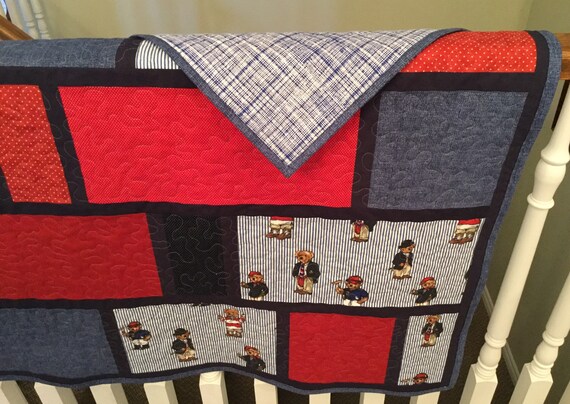 Paddington Bearcrib Baby Toddlerlap Quilt Play Mat Etsy