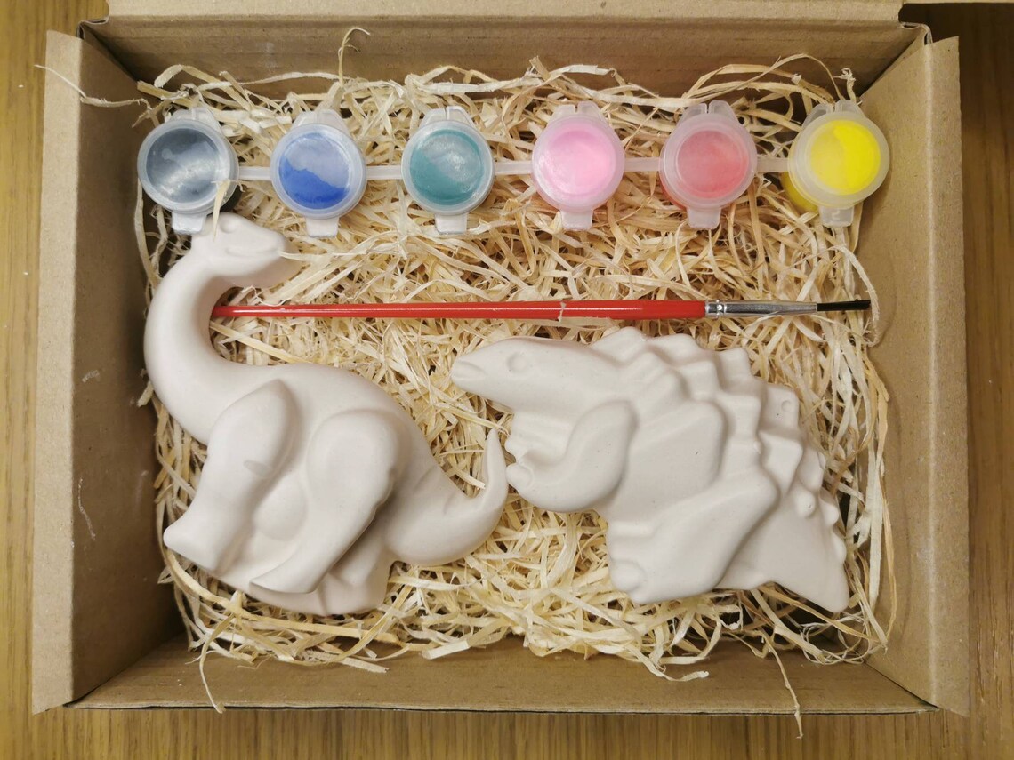 Paint your own plaster dinosaurs craft activity Etsy