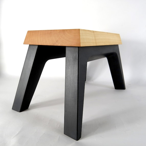 Small Mid-century Modern Contempoary Childrens Stool Step Solid