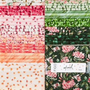 Layer cake junior Refresh Tiles Figo Fabrics Layer cake 42 carrés , Lot 42 coupons 10" ou 25, 4 cm
