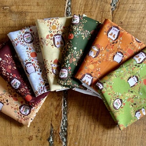 Lot of 7 hedgehog cotton coupons, children&#39;s fabric, oeko tex cotton, patchwork fabric, wipes, pouches and paper towels, zero waste sewing
