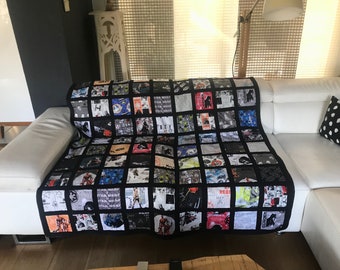 Star Wars plaid, Star Wars collector fabric patchwork plaid, fleece and cotton quilt, Star Wars sofa throw, plaid