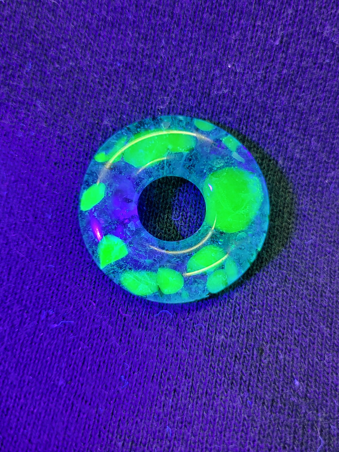 Handmade Blue Uranium Glass Pendant: Glowing Glass - Etsy