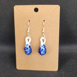 Handmade glass earrings, gift for mom, gift for her