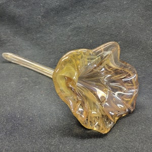 Handmade glass flower, unique glass flower, one of a kind glass art, gift for mothers day, gift for graduation, unique garden art