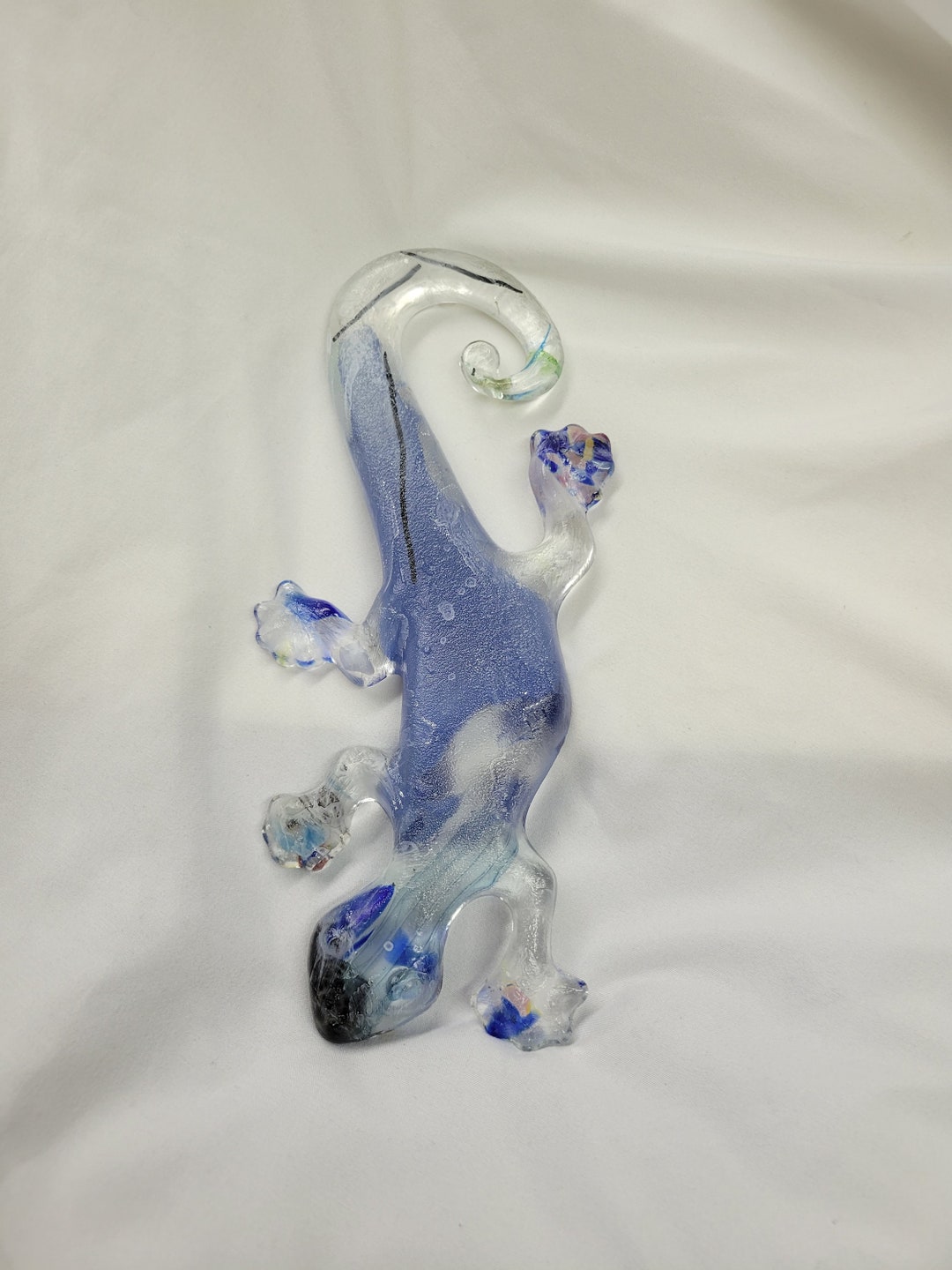 Glass Lizard Sculpture, Lizard Wall Art, Unique Wall Art, Lizard Lover Gift, Reptile Lover Gift
