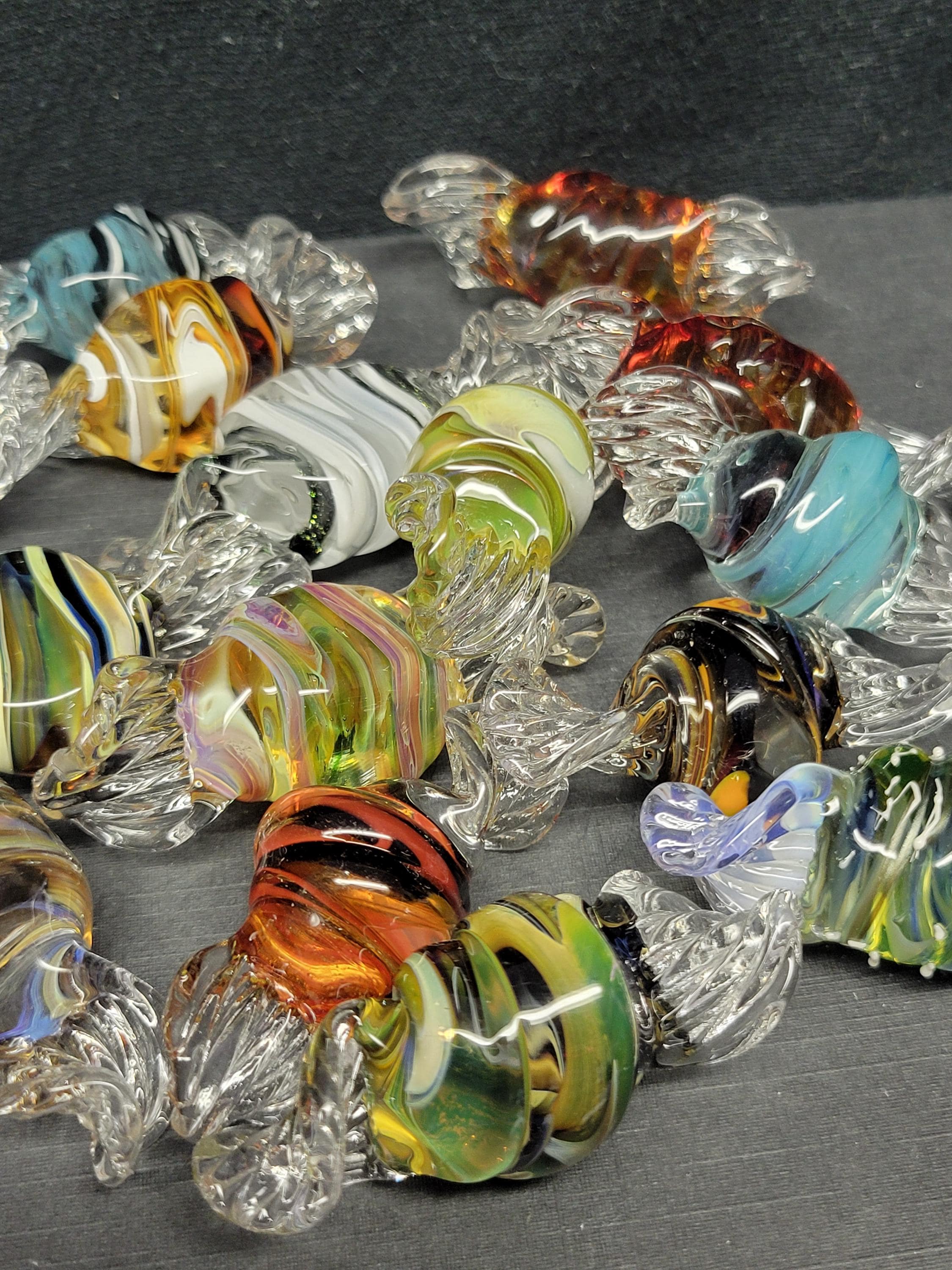 Handmade glass candy, unique glass candy, art glass candy