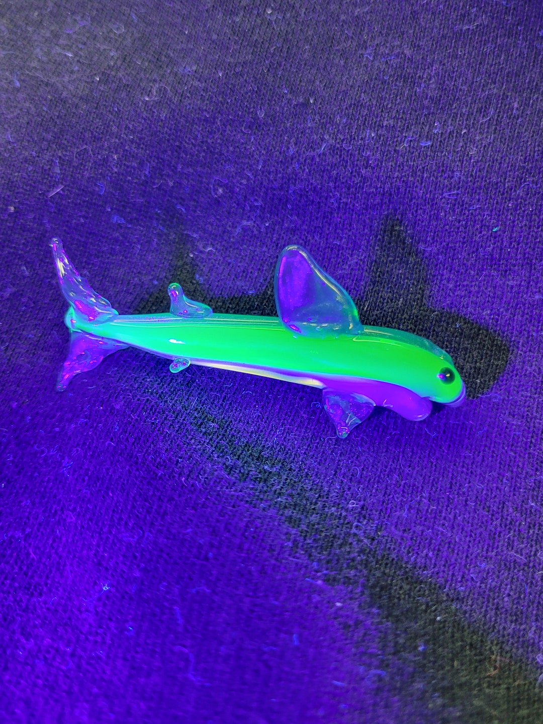 Uranium Glass Fish Handmade Uranium Glass Animal Tiny Glass Etsy