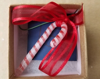 Candy Cane Ornament, Glass