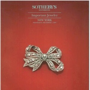 Sotheby&#39;s Important Jewelry a 1994 New York Auction Catalog