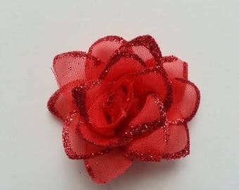 Petite Fleur En Tissu Rose Pale 4cm Etsy