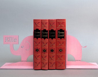 Personalized handmade bookends. Nursery decor. First birthday gift. Baby present idea