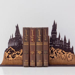 Serre-livres château, serre-livres sorcier, décoration de chambre de bébé, décorations d'étagères fantastiques, décoration d'étagères sorcier, cadeau de pendaison de crémaillère