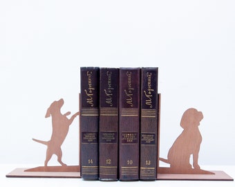 Dog bookends, pet home decor, cute dog decotations, puppy bookends