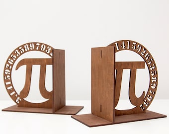 Pi symbol bookends, teaching bookends, gift for teacher, teacher gift, college gift decor, graduation gift