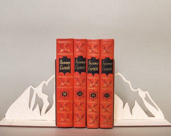 Handmade mountain bookends. Nursery book ends decor. First birthday gift. Baby present idea. Home decorations
