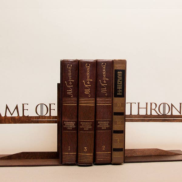 Personalized Game of Thrones handmade bookends. Nursery decor. First birthday gift. Baby present idea