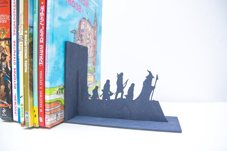 The Lord of the Rings bookends, The Hobbit house decor, book ends, Hobbit bookmark sign, home decor. Book lover gift. Gift for men image 4