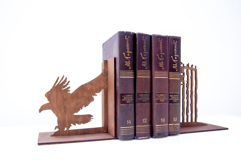 American Flag bookends, United States bookends, American eagle book ends, US Flag home decor, America decorations image 2