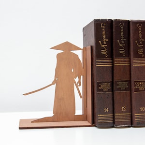 Japan style bookends, Samurai bookends, Samurai home decor, Japanese decorations image 2