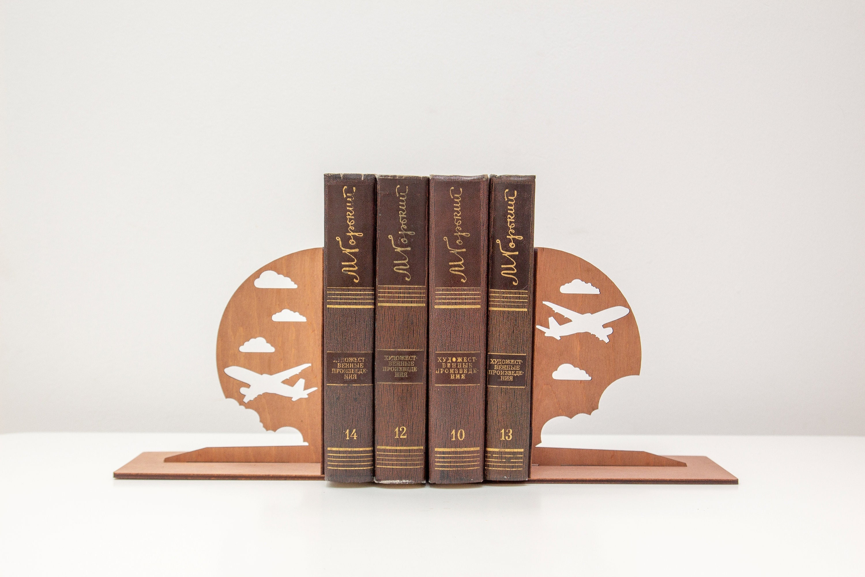 Airplane bookends, Aircraft bookends, nursery bookends, kids room decor, boy room decorations