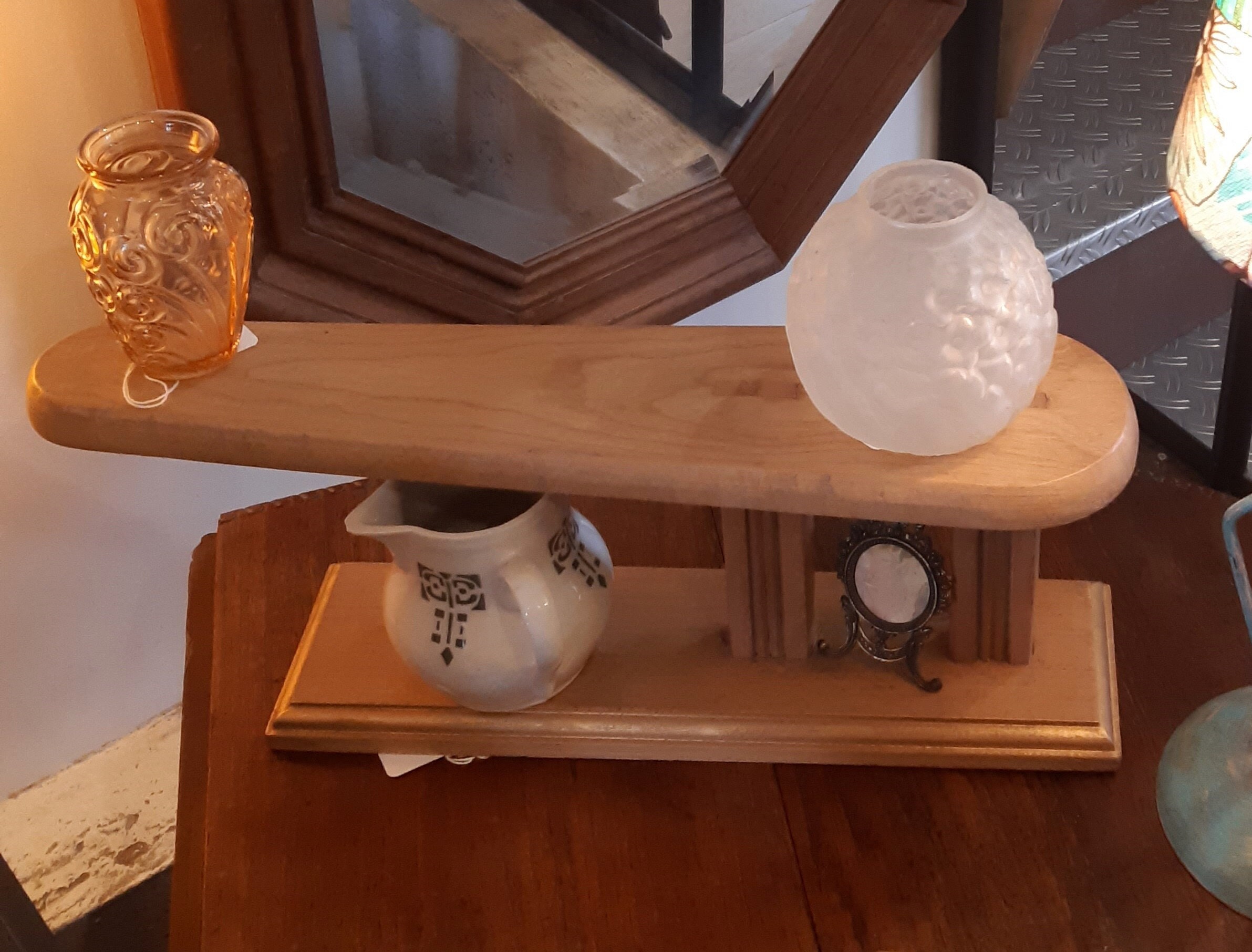 Jeannette Bois Vintage, Naturel , Or,