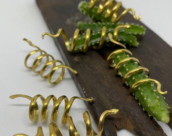 Brass Snake Twists - Set of 6 pcs - Spiral Hair Accessories