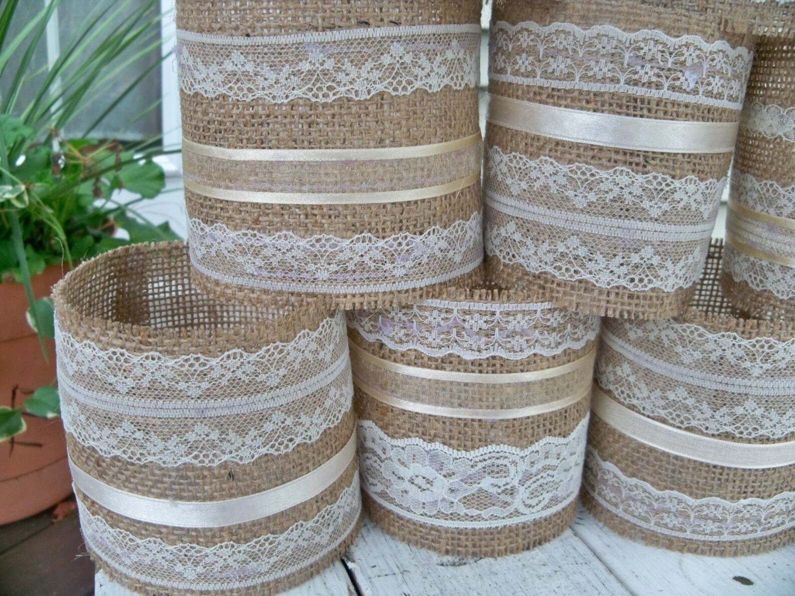 10 Burlap Mason Jar Sleeves, DIY Wedding Decorations, Rustic Wedding ...