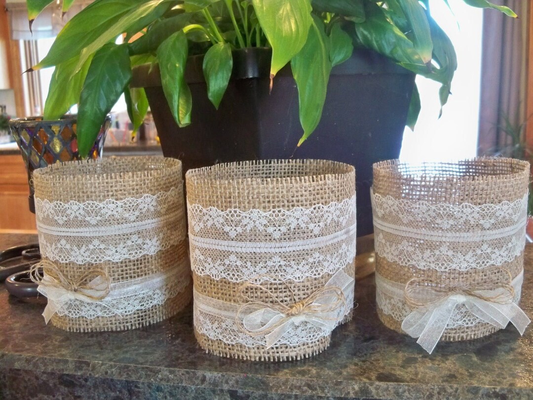 12 Burlap Mason Jar Sleeves, DIY Wedding Decorations, Rustic Wedding ...