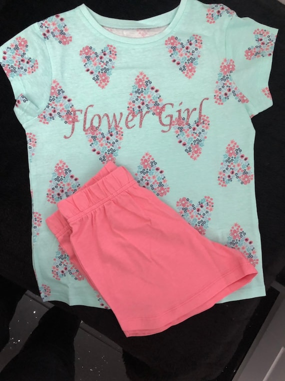 Flower Girl Pageboy Wedding Pyjamas any name ages up to 8 years