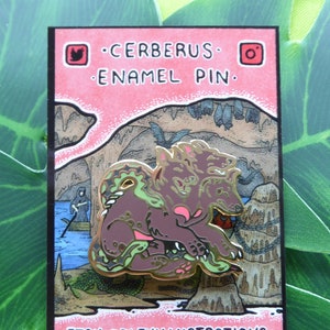 Gold plated Cerberus Enamel Pin