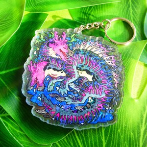 Pride Dragon Holographic Charm - Bisexual